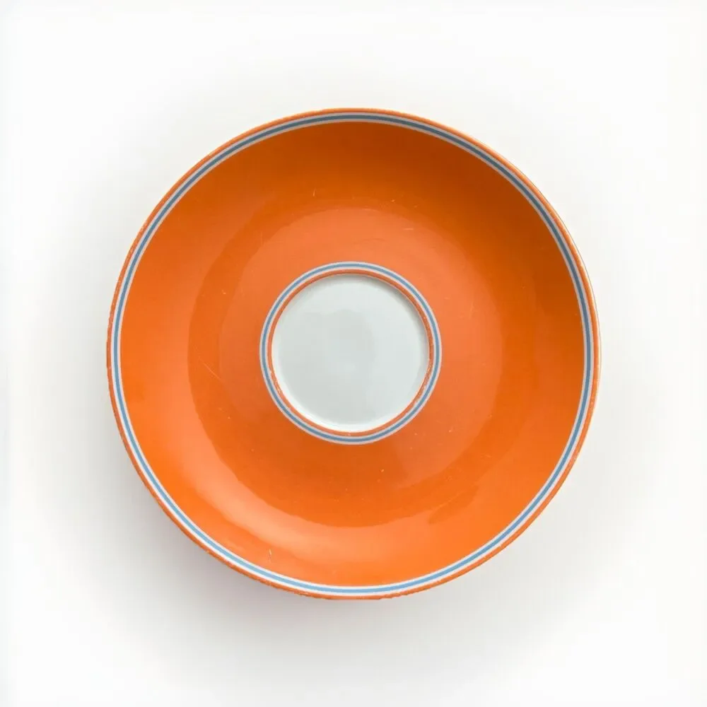 Lenox Kate Spade New York Cays Stripe Orange Tea Saucer Plate